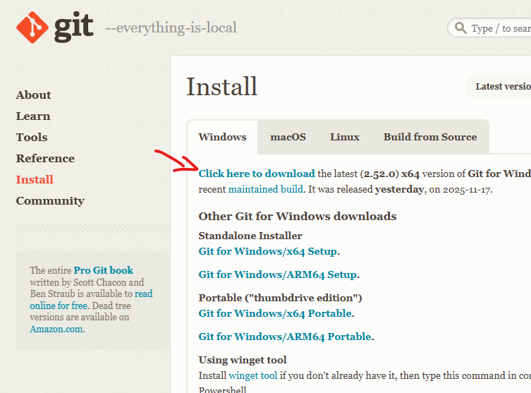 Gitインストール画面